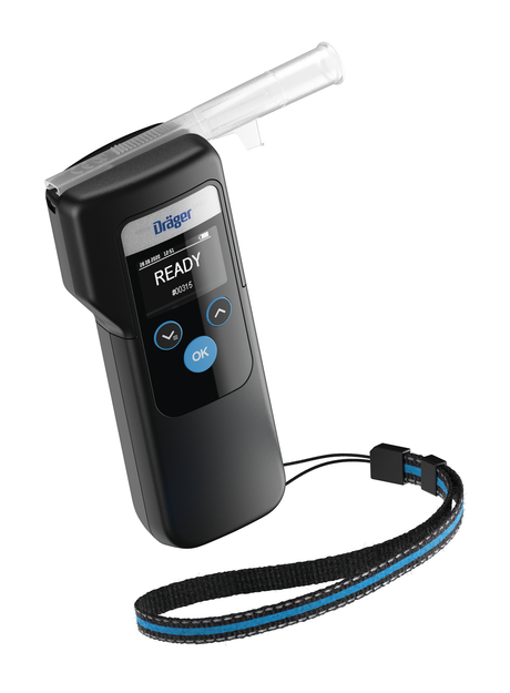Dräger Alcotest 6000 Breathalyser & Mouthpieces Bundle Top Angle